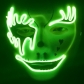 Halloween LED mask Douyin technology flow with the same props Fluorescent V-word horror luminous mask flashing