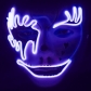 Halloween LED mask Douyin technology flow with the same props Fluorescent V-word horror luminous mask flashing