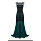 Explosive party deess annual meeting dinner long dress skirt 1920 retro sequins beaded mesh gauze lotus leaf