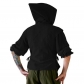 2022 New Summer Men's Linen Shirts Medieval Linen Solid Color Slim Fit Three-quarter Sleeve Hooded T-Shirt Shirts
