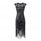 New Quality Explosive Tassel Woven Sequin Dress 1920S Retro European and American Movie Dress Skirt