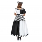 Halloween Costume Alice in Wonderland Cosplay Black and White Plaid Mickey Costume Stage Costume