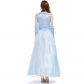 Adult Cinderella princess dress Halloween costume cosplay male sky blue mesh skirt dress long skirt