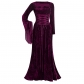 2022 New Halloween Element Ladies Medieval Long Sleeve Vintage Dress