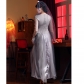 Halloween Costume Ghost Festival Bar Party Horror Hole Mummy Skeleton Skeleton Ghost Bride Tulle Dress