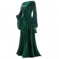 2022 New Halloween Element Ladies Medieval Long Sleeve Vintage Dress