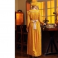 Yellow Floral Colony Girl Prairie Pioneer Pioneer Clothing Pastoral Dress