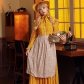 Yellow Floral Colony Girl Prairie Pioneer Pioneer Clothing Pastoral Dress
