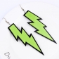 New lightning earrings European and American fashion exaggerated long silver needle earrings acrylic earrings for women