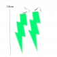 Large Multicolor Fluorescent Lightning Earrings European and American Acrylic Geometric Long Women's Temperament Earrings Jewelry Accessories