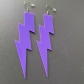 Large Multicolor Fluorescent Lightning Earrings European and American Acrylic Geometric Long Women's Temperament Earrings Jewelry Accessories