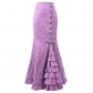 2022 summer new long skirt Victorian women's Chinese temperament skirt punk skirt fishtail package hip skirt stitching