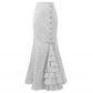 2022 summer new long skirt Victorian women's Chinese temperament skirt punk skirt fishtail package hip skirt stitching