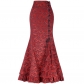 2022 summer new long skirt Victorian women's Chinese temperament skirt punk skirt fishtail package hip skirt stitching