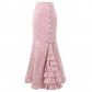 2022 summer new long skirt Victorian women's Chinese temperament skirt punk skirt fishtail package hip skirt stitching