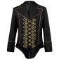 European and American new Halloween retro costumes short gold embroidered court tuxedo costumes