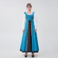 Halloween New Medieval Renaissance Style Square Neck Waist Swing Two-piece Dress Long Skirt