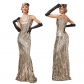 New sequin dress banquet light luxury evening dress skirt long slim temperament fishtail skirt