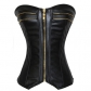 Palace shapewear European and American sexy PU imitation leather zipper postpartum corset waist