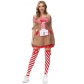 2022 new Halloween clown mud doll dress up Christmas cos stage performance beer costume gingerbread cosplay costume