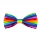 Colorful striped collar makeup dance party Halloween Christmas clothing accessories adult rainbow bow knots