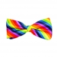 Colorful striped collar makeup dance party Halloween Christmas clothing accessories adult rainbow bow knots