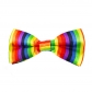 Colorful striped collar makeup dance party Halloween Christmas clothing accessories adult rainbow bow knots