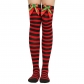 Bow Christmas socks Socks Passing knee socks Women's long European and American holiday Christmas striped socks