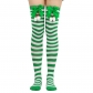 Bow Christmas socks Socks Passing knee socks Women's long European and American holiday Christmas striped socks