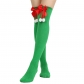 Bow Christmas socks Socks Passing knee socks Women's long European and American holiday Christmas striped socks