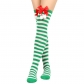 Bow Christmas socks Socks Passing knee socks Women's long European and American holiday Christmas striped socks