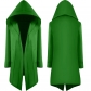 The new medieval men's coat hot -selling solid color hooded long cardigan top color