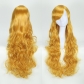 cospiay anime wig oblique bangs multi -color 80 cm curly hair wig hair fiber sleeve