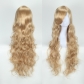 cospiay anime wig oblique bangs multi -color 80 cm curly hair wig hair fiber sleeve