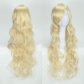 cospiay anime wig oblique bangs multi -color 80 cm curly hair wig hair fiber sleeve