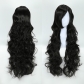 cospiay anime wig oblique bangs multi -color 80 cm curly hair wig hair fiber sleeve