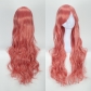 cospiay anime wig oblique bangs multi -color 80 cm curly hair wig hair fiber sleeve