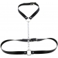 European and American Harajuku PU leather ring collar closure belt belt rock street shooting stage performance back strap body chain