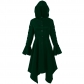 European and American new women's Gothic hooded cape coats irregular hem lotus sleeve punk jacket