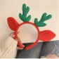 Cute antlers hair hoop net red head hoop Korean version of the hair jewelry washing face hair card application mask plush hair Christmas headgear