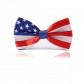 American flag print bow tie double handmade free American flag decorative bow tie for men