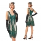 1920 retro sequin dress skirt nails, spoiler dresses, high -end banquet short banquet short small dress