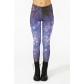 Starry Sky Digital Printing Flower Stars Light Purple Tight Sexy Bottom Pants