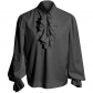 2023 New Europe and America men's pleated shirt medieval clothing steampunk Victoria jacket inside match