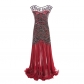 1920Party Deess Annual Meeting Dinner Long Dress Skirt Retro Sequenant Bead Pintellar Said