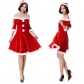 Christmas clothing festive adult Christmas clothing Christmas skirt Santa Cosplay clothing performance clothing
