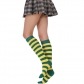 Rainbow striped in the middle of the stockings medium thickness long cylindrical women but knee cotton socks codsplay fashion performance socks