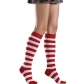 Rainbow striped in the middle of the stockings medium thickness long cylindrical women but knee cotton socks codsplay fashion performance socks