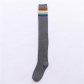 Autumn and winter rainbow stripes and knee calf socks over knee long socks, Khmer Khmer House, Japanese college Wind Ms. Socks and socks