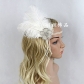 Hot -selling Amazon headwear band bosimian peacock feather pearl hair band woven hairband